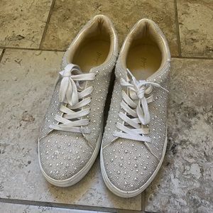 Betsy Johnson Pearl Sneakers- Size Women’s 10! Worn for a few hours!